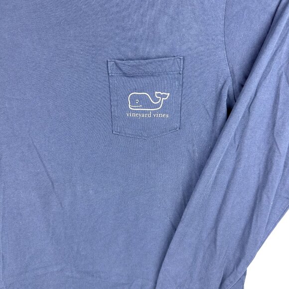 Vineyard Vines Hanukkah 2016 T-Shirt Men S Navy Blue Whale Graphic Front Pocket - Picture 3 of 9